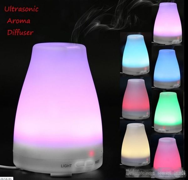 

7 color led humidifier 100ml diffuser for aromatherapy diffuser ultrasonic essential oil diffusers humidifiers with led light llfa