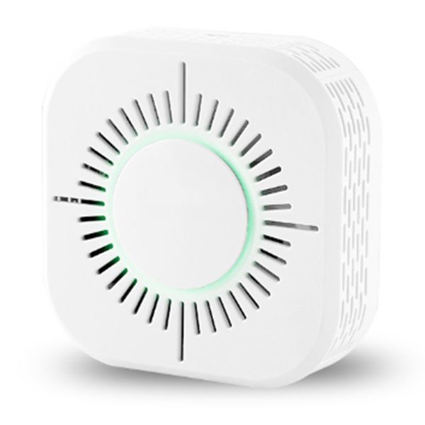 

4pcs 43hz smoke detector wireless smoke fire alarm sensor home automation security protection alarm, Black;white