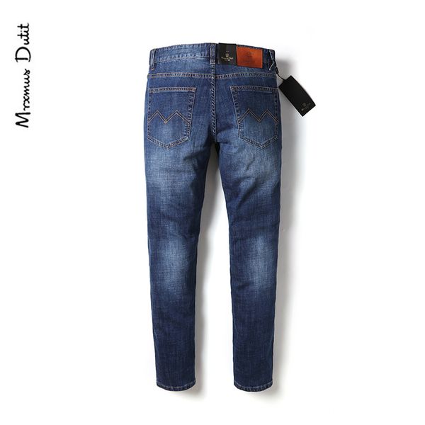 

summer new jeans men's cross-border stretch outer single pants small straight slim casual large size, Blue