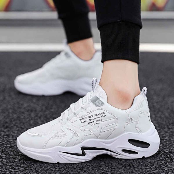 

lace up shoes men low fashionable sports shoe thick bottom men's sneakers 2020 breathable mesh mens running footwear new v5