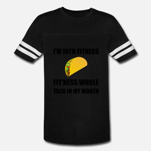 

fitness taco in my mouth t shirt men personalized tee shirt s-xxxl formal anti-wrinkle comical spring autumn family shirt, White;black