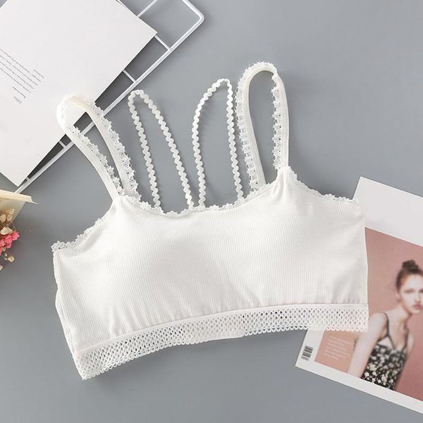 

women black white gray shirt hollow tube padded bra wrap chest bra cropped fitness costume no steel ring, White;black