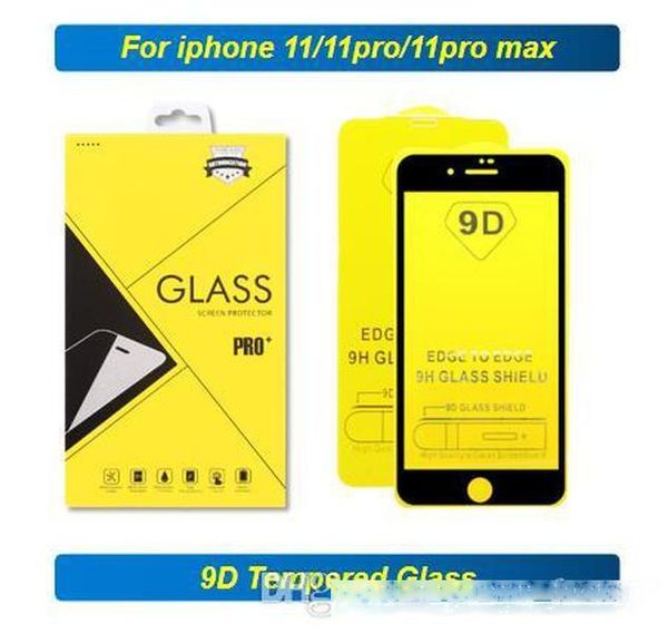 

9d full cover tempered glass curved clear film 9h screen protector for iphone se 2020 11 pro max xs xr x 8 7 6 plus 6s with package
