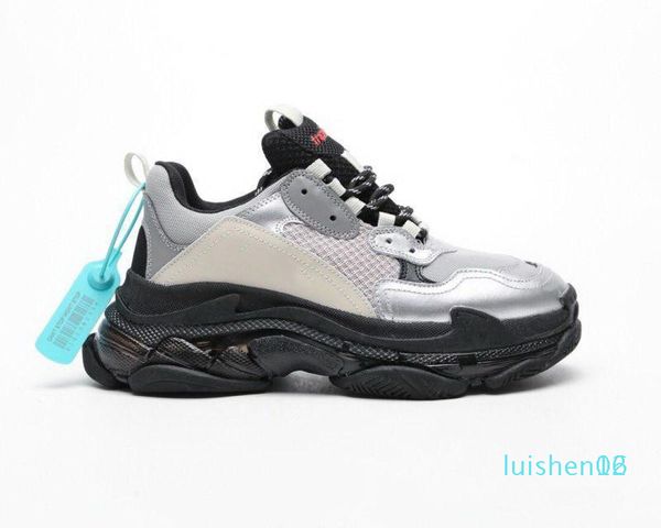 

2020 tripler s 3.0 rainbow new helium crystal bottom red green yellow the most beautiful old dad shoes platform trainers l16, Black