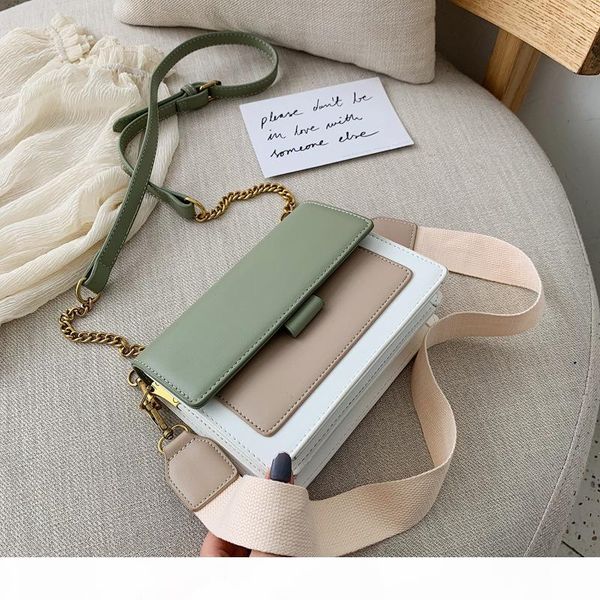 

contrast color handbags women shoulder bags casual square crossbody bag pu leather lady flap purse messenger bag