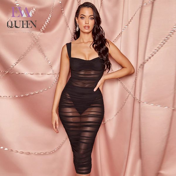 

evaqueen 2020 summer mesh midi dress women elegant off shoulder club party dress backless zipper high waist female vestidos, Black;gray