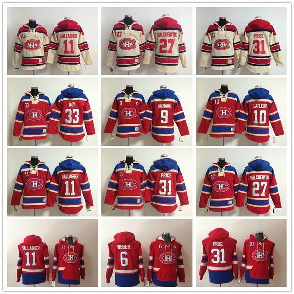 

montreal canadiens hoodies 6 shea weber 31 carey price patrick roy 11 brendan gallagher 67 max pacioretty alex galchenyuk hoody sweatshirts, Black;red