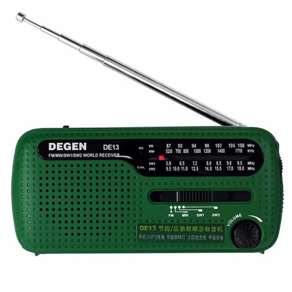 

radio lightweight emergency home stereo vintage portable usb fm mw sw hand crank with led light solar