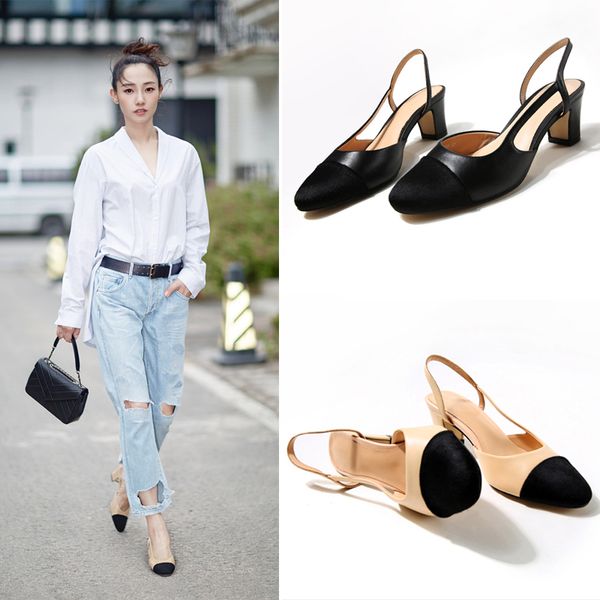 

the new england wind restoring ancient ways round head splicing word buckle thick with sandals, Black