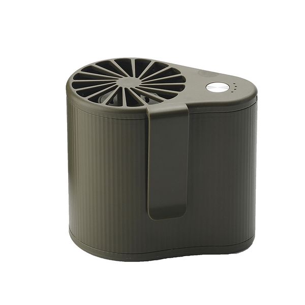 

hanging waist portable mini fan usb cooler for outdoor office travel originality 3 speed adjustable fans olive green