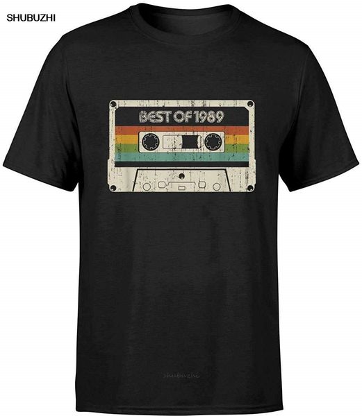 

vintage of 1989 30th birthday cassette t shirt men women tshirt short-sleeved tee shirt