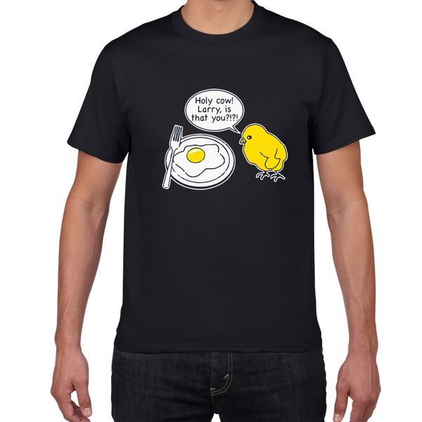 

holy crap larry is that you funny men's funny t-shirt 100% cotton tee funny kitchen egg original creative t shirt men 2019