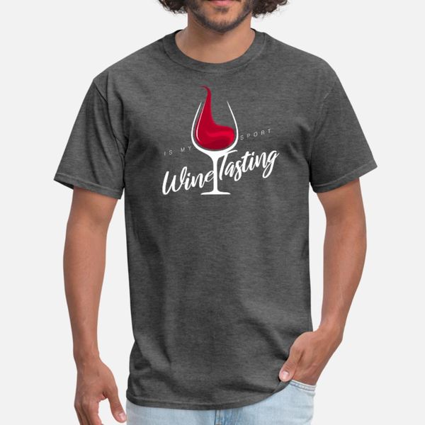

wine tasting is my sport t shirt men knitted short sleeve plus size 3xl letters loose new fashion spring autumn cool shirt