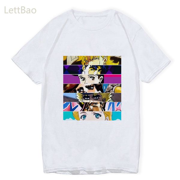 

jojo bizarre adventure harajuku anime t shirt men women cool vintage hip hop streetwear casual o-neck short sleeved t-shirt