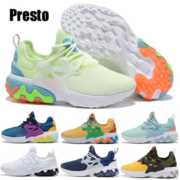 

react presto beams men women running shoes dharma triple black phantom red barely volt mens breathable trainers sports sneakers 36-45