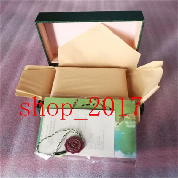 

xx новый роскошный темно-зеленый часы box подарков чехол для rolex часы буклет карты метки и документы на английском языке швейцарские часы, Black;blue