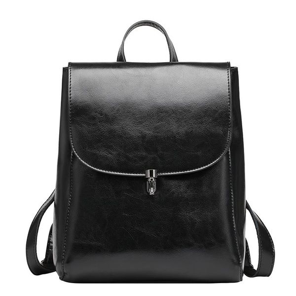 

ladies backpack british style ladies multifunctional messenger bag shoulder bag leisure travel wild leather black backpack gift 0786