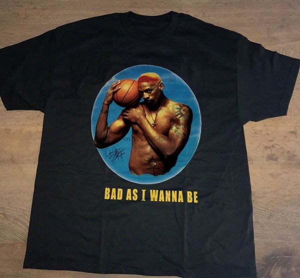 

vintage dennis rodman mens t-shirt reprint fashion short sleeve black tshirt