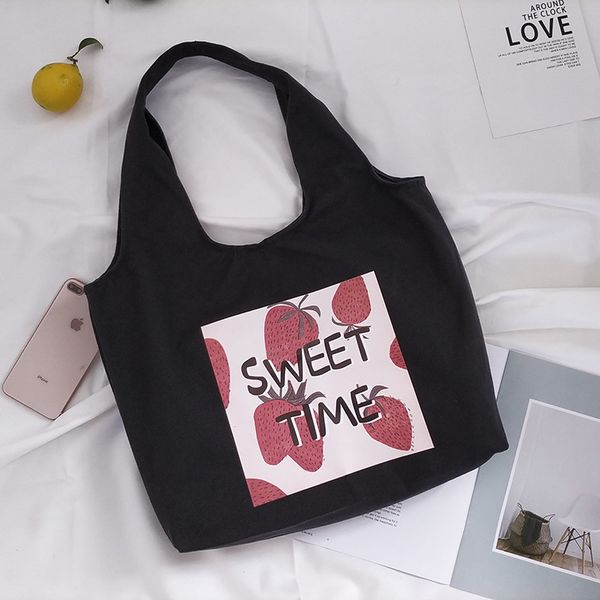 

korean version of the small fresh canvas bag female fashion handbag large capacity literary student wild shoulder bag