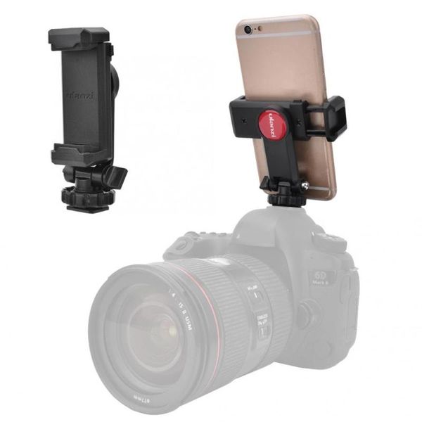 

ulanzi st-06/iron man ii/st-07 phone holder tripod mount camera shoe smartphone clip 360Â° rotation universal for dslr camera
