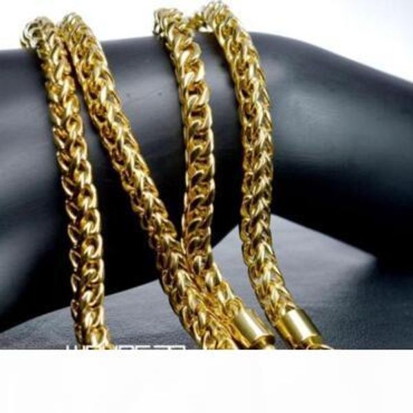 

n304-14k gold tone stainless steel jewelry chain necklace 60cm length; 6mm band widt, Silver
