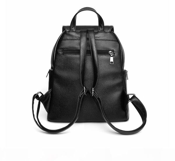 

2018 fashion genuine leather black red design girl women backpacks school bags handbags ing