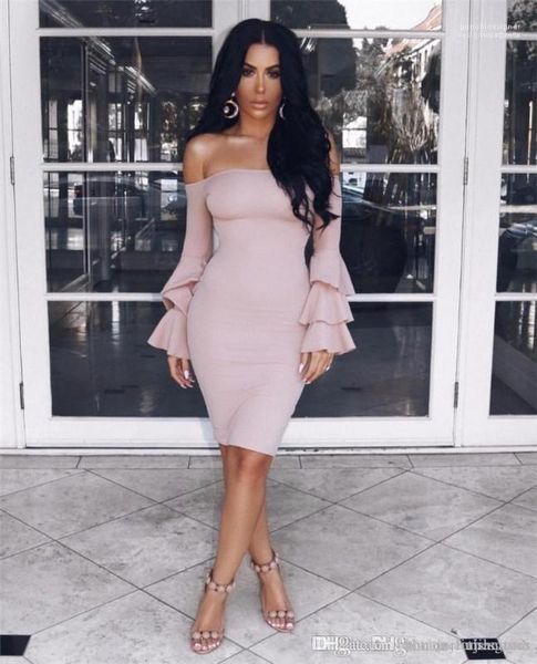 

solid print dress spring designer slash neck dresses casual womens panelled ruffle sleeve apparel ladies, Black;gray