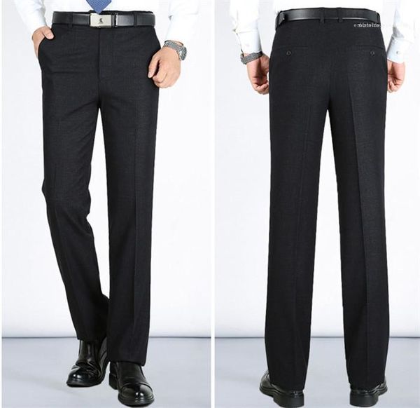 

pants spring autumn designer high waist straight loose elderly people trousers mens plus szie business suit, Black