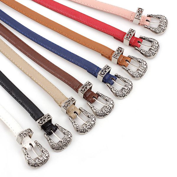 

vintage pin buckle belt with fashionable decoration and carving for women's belt luxury fashion women clothes 2020, Black;brown