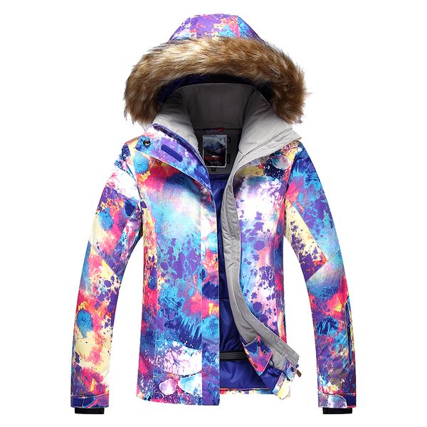 

skiing jackets female violet ski jacket women colorful riding snowboarding waterproof windproof thermal skiwear