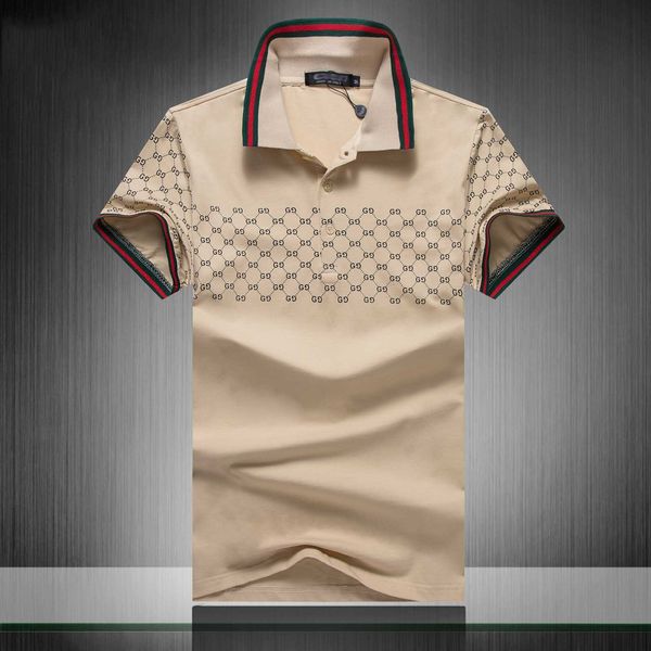 

brand new polo shirt men's polo fashion casual polo t-shirt snake bee print embroidery men's casual polos, White;black