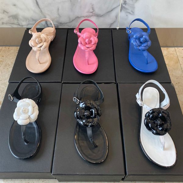 

new genuine leather women's slippers ins fashion flowers sandals for women luxury desinger women's summer sandals size 34-42, Black