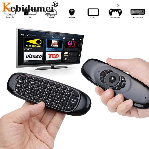

c120 air mouse gyro sensor english russian backlit wireless 2.4g rf keyboard remote control for gaming android smart tv box