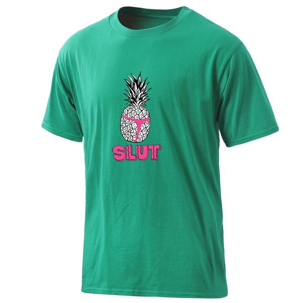 

summer mens cartoon pineapple print t-shirts 100% cotton harajuku fashion clothing round neck leisure tee shirts hipster homme