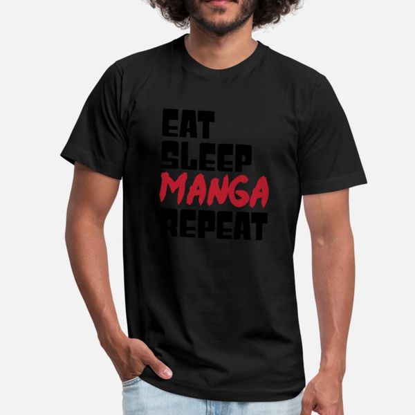 

eat sleep manga repeat japanese cosplay event gift t shirt men character tee shirt s-3xl clothes sunlight humor spring outfit shirt