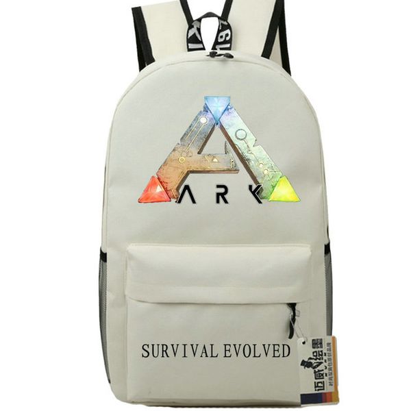 

ark backpack survival evolved daypack a badge print schoolbag game rucksack satchel school bag outdoor day pack