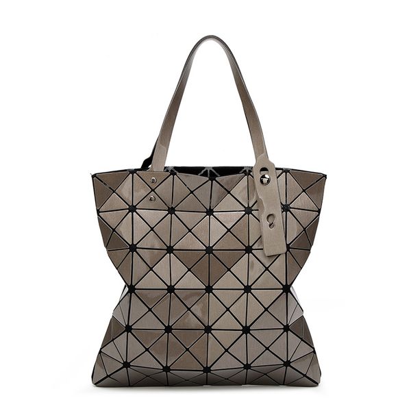 

fashion women's tote bags diamond geometric deformation tote bag irregular folding pack holographic laser luminous bucket bag