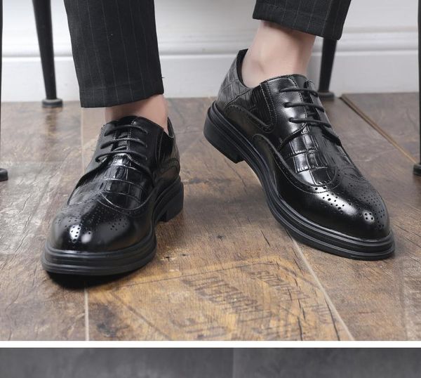 

2020 spring and autumn with new style fashion flat bottom round head men's shoes@op22, Black