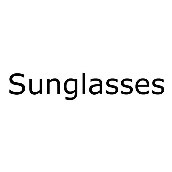 

sunglasses without case, White;black
