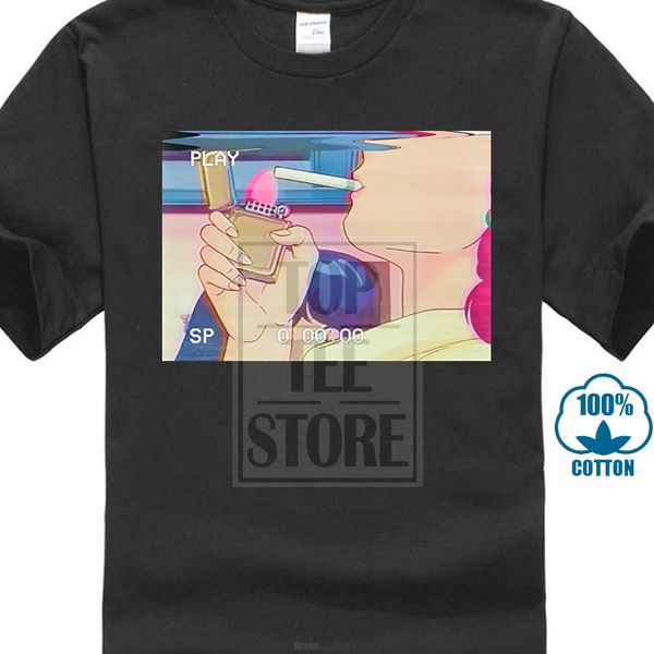 

cool smoking cigarette sad girl japanese t shirt men t shirt short sleeve round neck men short sleeve tee