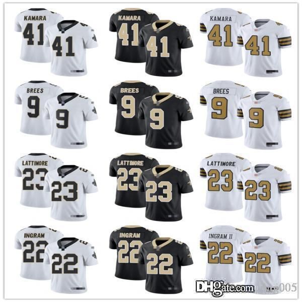 

mens womens youth new orleans saints 9 drew brees 41 alvin kamara 22 mark ingram 23 marshon lattimore custom football jerseys, Black;red