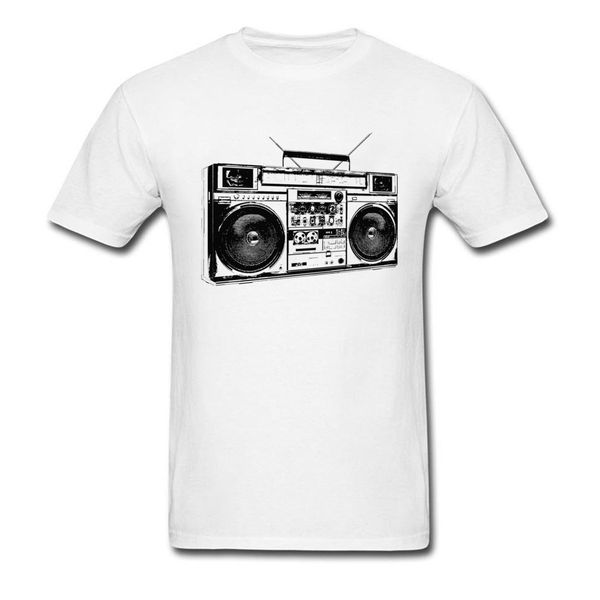 

boom box times t-shirt t shirt men dj tshirt 80s tees black white clothes cotton fabric classic style