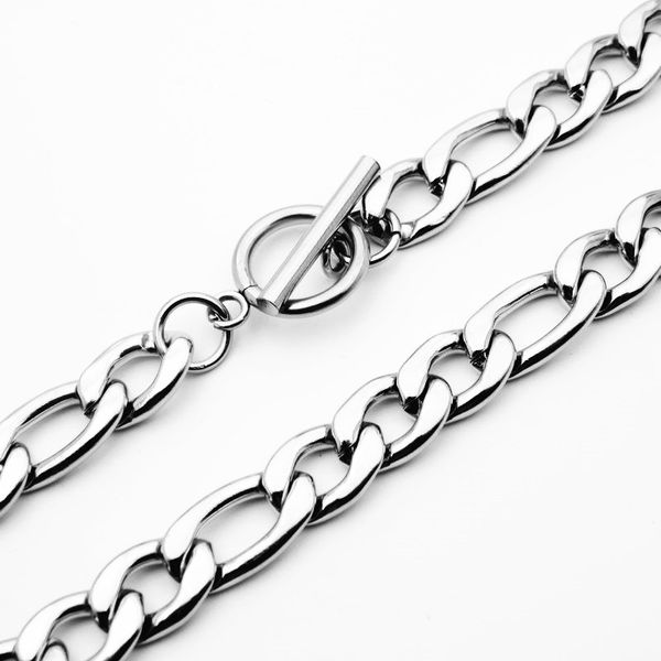 

chains 9mm big man chain stainless steel ot clasp necklace fashion jewelry, Silver