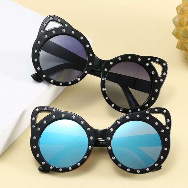 

sunglasses 8369 fashion children street p plastic frame glasses rice nail street p fashion sunglasses ears, White;black