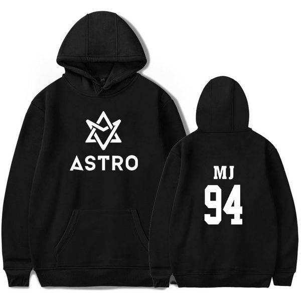 

kpop astro star group printed hoodies moletom harajuku sweatshirt casual pullover hoodie streetwear jacket men/women clothing, Black