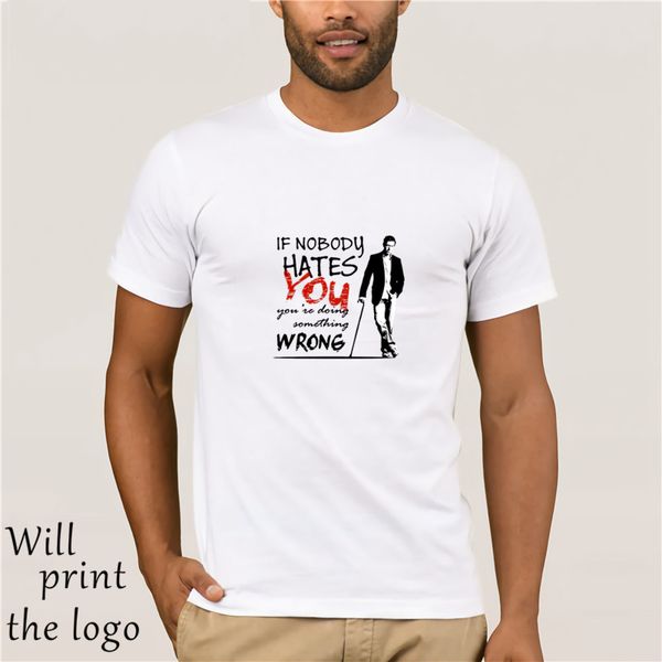 

uomo per il tempo libero magliette dr house md se nessuno odia si manica corta 100% cotone o neck t shirt per la camicia