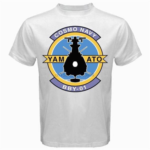 

2018 summer casual man t shirt yamato space battleship tshirt white basic tee funny printing t shirts men short sleeve t-shirts