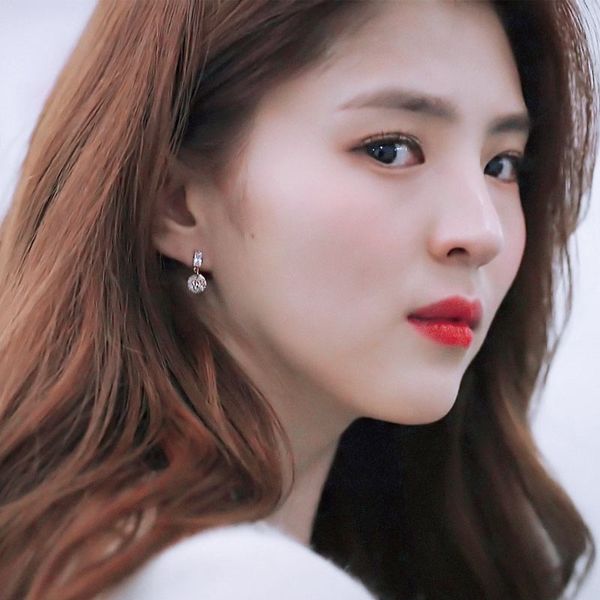 

quality new korean tv star fashion metal circle drop earrings for women elegant pearl delicate zircon pendientes jewelry gift
