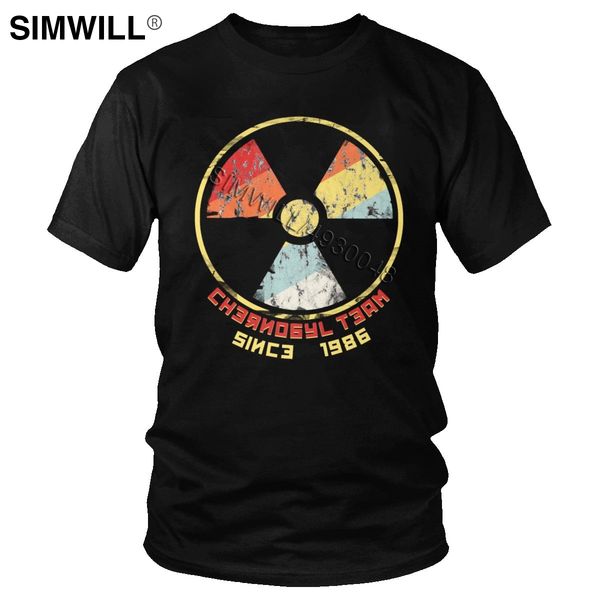 

chernobyl since 1986 t-shirt men vintage short sleeves soft cotton tee shirts crew neck nuclear disaster tshirts designer