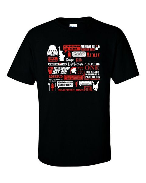 

all movie spoilers classic film funny short sleeve t-shirt